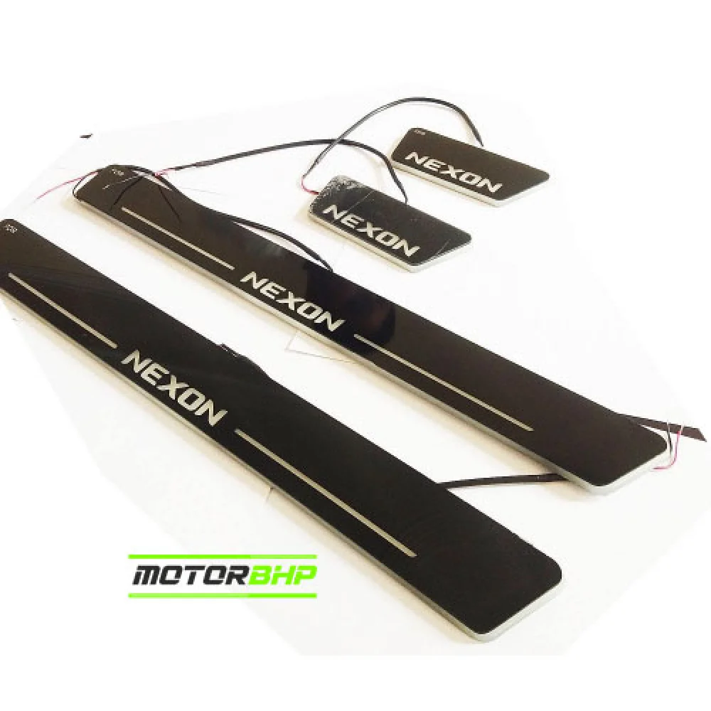 Buy Tata Nexon LED Door Foot Step Black Glossy Car Accessories
